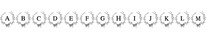 Floral Ribbon Font UPPERCASE