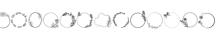 Floral frame Font UPPERCASE