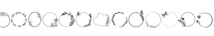 Floral frame FONT