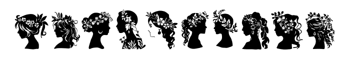 Floral women Font OTHER CHARS