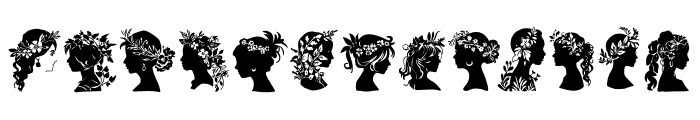 Floral women Font UPPERCASE