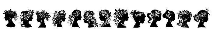 Floral women Font UPPERCASE