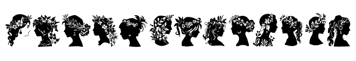 Floral women Font LOWERCASE