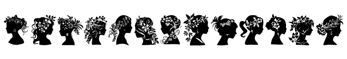 Floral women Font LOWERCASE