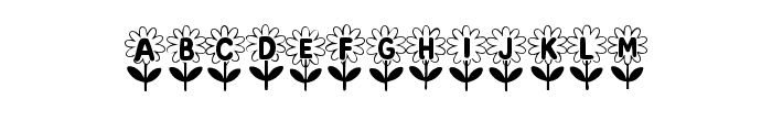 Flower Alphabet By Sque Regular Font UPPERCASE