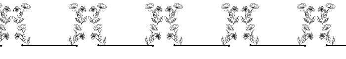 Flower Bloom Line Monogram Font OTHER CHARS