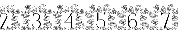 Flower Bloom Monogram Font OTHER CHARS