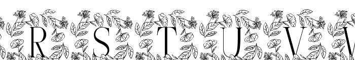 Flower Bloom Monogram Font LOWERCASE