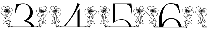 Flower Buds Line Monogram Font OTHER CHARS