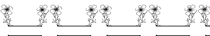 Flower Buds Line Monogram Font OTHER CHARS