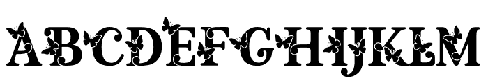 Flower Butterfly Font UPPERCASE