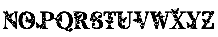 Flower Butterfly Font UPPERCASE