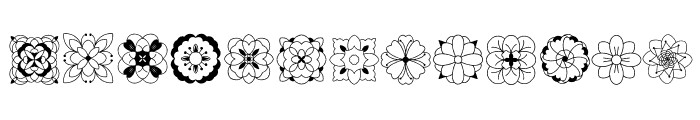 Flower Decorative Dingbats Font UPPERCASE