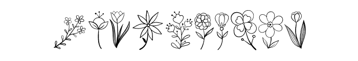 Flower Doodle Font OTHER CHARS