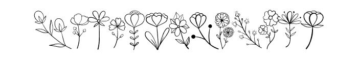 Flower Doodle Font UPPERCASE