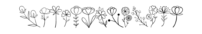 Flower Doodle Font LOWERCASE