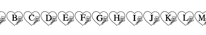Flower Heart Monogram Font UPPERCASE