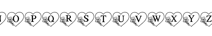 Flower Heart Monogram Font LOWERCASE