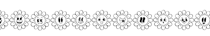 Flower Hippie Font UPPERCASE