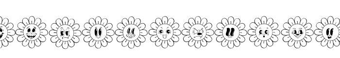 Flower Hippie Font LOWERCASE