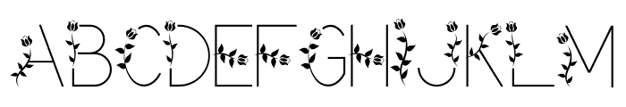 Flower Leaf Font UPPERCASE