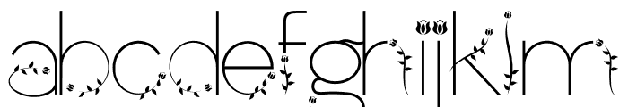 Flower Leaf Font LOWERCASE