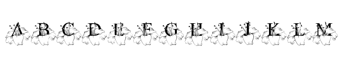 Flower Lily Monogram Font LOWERCASE