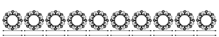 Flower Mandala Monogram Line Font OTHER CHARS
