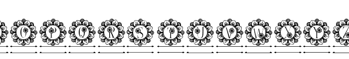 Flower Mandala Monogram Line Font LOWERCASE