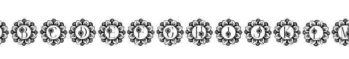 Flower Mandala Monogram Font UPPERCASE