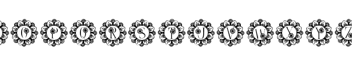Flower Mandala Monogram Font UPPERCASE