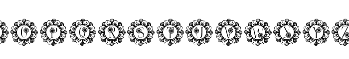 Flower Mandala Monogram Font LOWERCASE