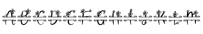 Flower Monogram Font LOWERCASE