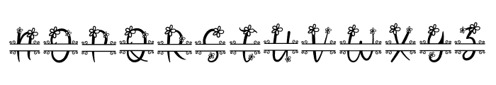 Flower Monogram Font LOWERCASE