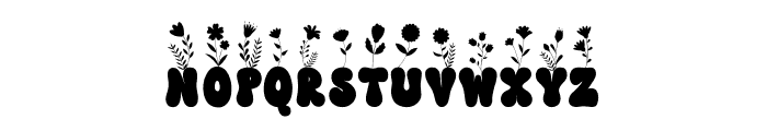 Flower On Top Font UPPERCASE