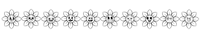 Flower Retro Font OTHER CHARS