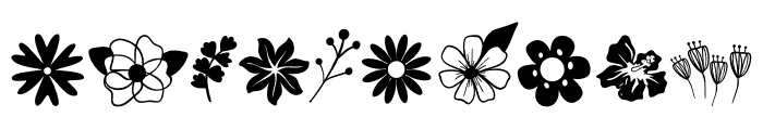 Flower Vintage doodle Font OTHER CHARS