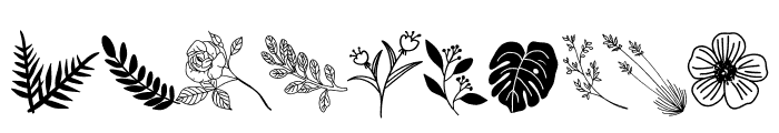 Flower and Leaf Font OTHER CHARS