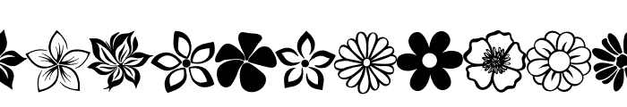 Flower and animal Font UPPERCASE