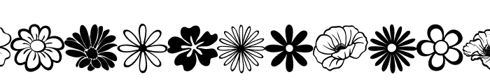 Flower and animal Font UPPERCASE