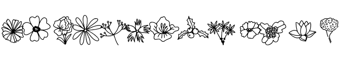 Flower and bugs Font UPPERCASE
