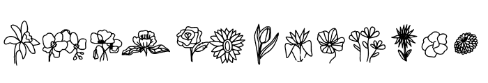Flower and bugs Font UPPERCASE