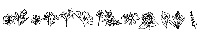 Flower and bugs Font LOWERCASE