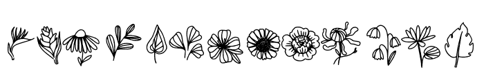 Flower and bugs Font LOWERCASE