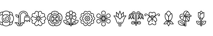 Flower-icons-font-30 Font LOWERCASE
