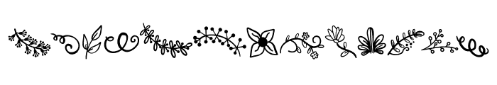 Flower motifs Font UPPERCASE