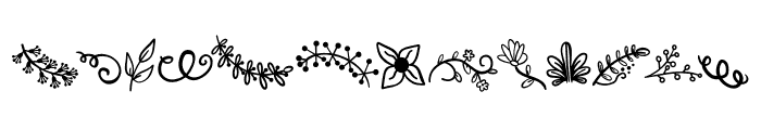 Flower motifs Font LOWERCASE