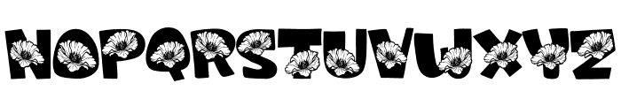 Flower poppy Font UPPERCASE