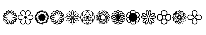 Flowerdinki Symbols Font UPPERCASE