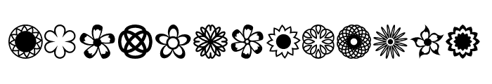 Flowerdinki Symbols Font UPPERCASE